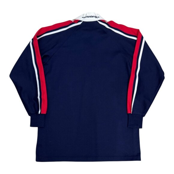 Vintage 2003 MUNSTER RUGBY NEW ZEALAND Heavyweight Long Sleeve Polo Shirt Medium - Picture 4 of 7